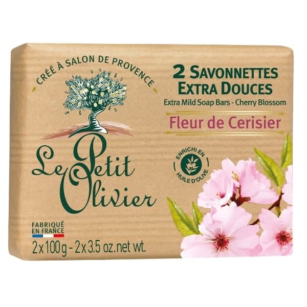 Le petit olivier savon 2x100gr fleur de cerisier-min