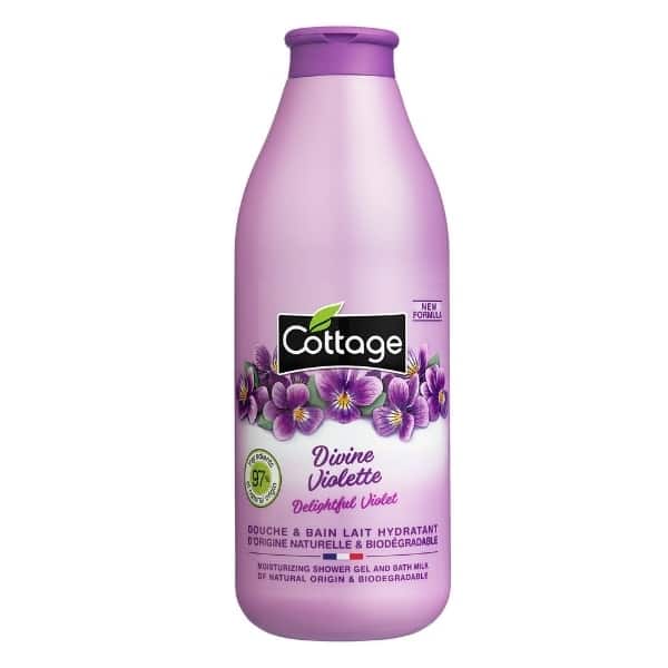 Cottage douche et bain lait hydratant divine violette 750ml.-min